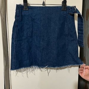 Madewell denim wrap skirt